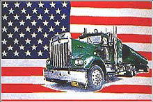 Flagge 'U.S.A. mit Truck'