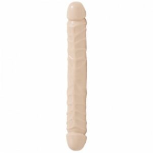 Doppelseitiger Dildo - hautfarben