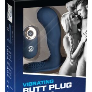 Vibrating butt plug with nubs