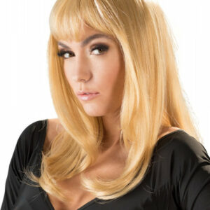 Perücke blond, lang, glatt