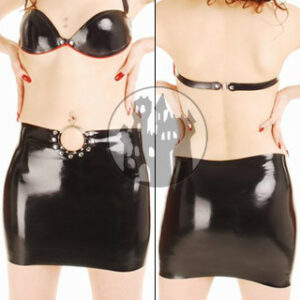 Latex Minirock - Metallring