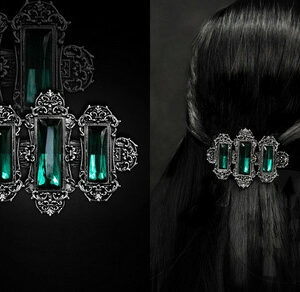 Gothic Haarspange 'Vivan Mint'