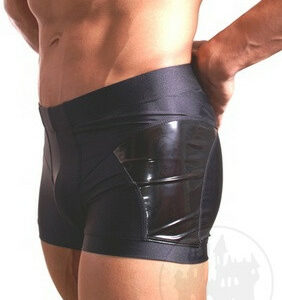 Herrenshorts mit seitl. Vinylapplikationen