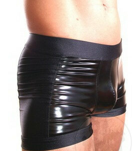 Herrenshorts mit Vinyl-Applikationen