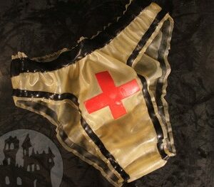 Latex Schwestern-Slip ouvert