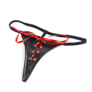 Kunstleder String mit Schnürung