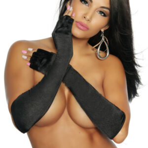Fingerlose Satin-Handschuhe
