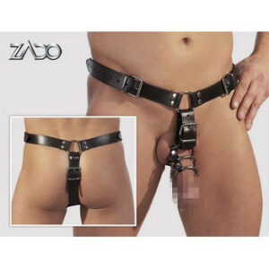 Leder Herren String mit Analdildo