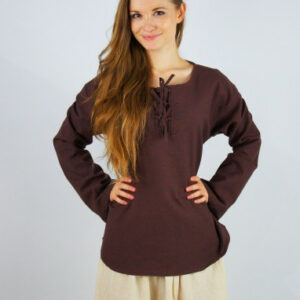 Damenbluse mit Kordeln