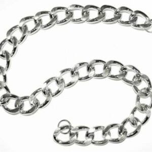 Metall Halskette mit breiten Gliedern