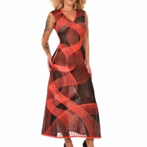 Printed Datex Kleid ohne Ärmel
