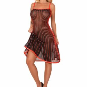 Printed Datex Kleid mit Linien
