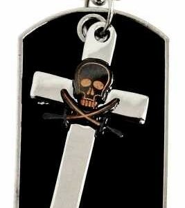 Anhänger - Hundemarke mit Kreuz