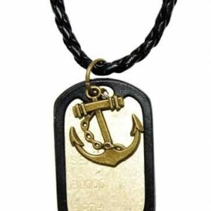 Anhänger - Dogtag mit Anker