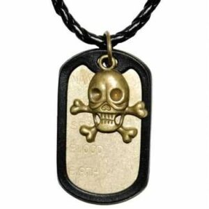 Anhänger - Dogtag mit Totenkopf