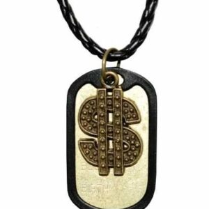 Anhänger - Dogtag mit Dollarzeichen