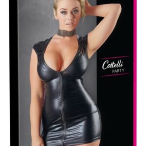 Wetlookkleid Zip