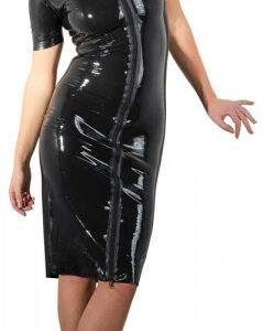 Latex-Kleid mit Reißverschluss