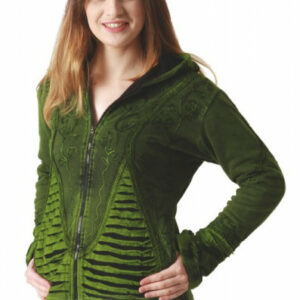 Gefütterte Jacke mit langer Kapuze