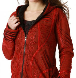 Gefütterte Jacke mit langer Kapuze