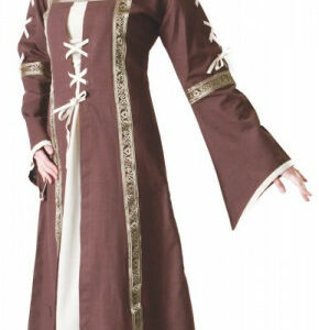 Mittelalter Kleid mit goldenen Bordüren