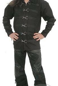 Gothichose mit schimmernden Applikationen