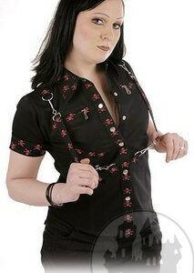 Bondagebluse 'Dark Skull