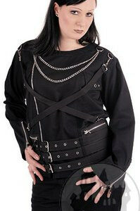 Damenjacke mit Ketten und Schnallen