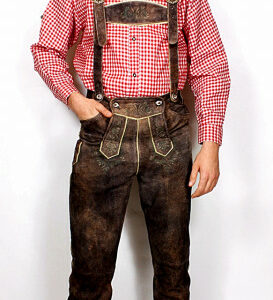 Lederhose mit Trägern