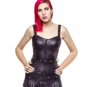 Rubberlook Top mit Nieten