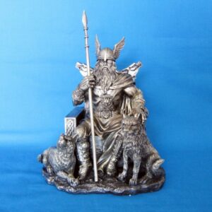 Odin Wotan Figur aus Polyresin bronziert