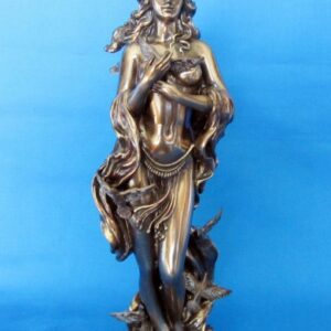 Liebesgöttin Aphrodite, Freya, Venus, Oshung Figur aus Polyresin bronziert