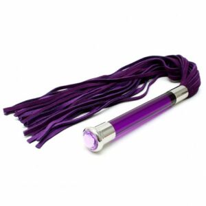 Wildleder-Flogger mit Glasgriff