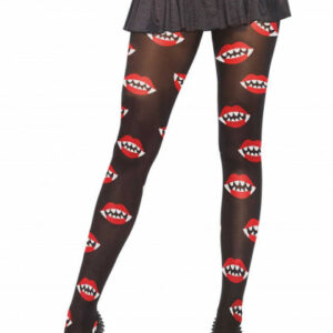 Strumpfhose mit Vampir Biss Print