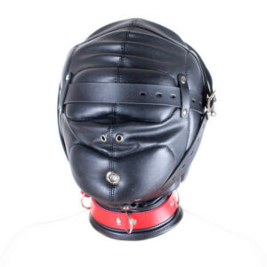 Kunstleder Maske mit Riemen