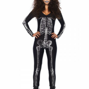 Kostüm X-Ray Skelett Catsuit