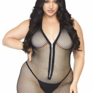 Netz-Minikleid mit Reißverschluss - Queensize