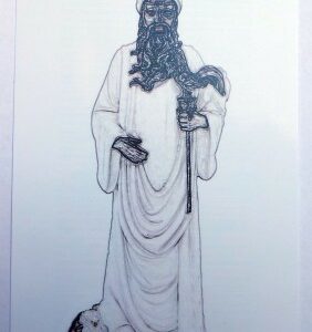 Voodoo Orisha Gebetskarte 'Obatala'