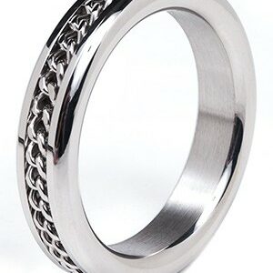 Stahl-Cockring mit Kettendesign