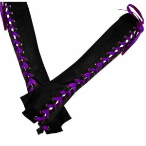 Armstulpen mit Satinband-Schnürung