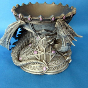 Kristallkugelhalter Drache mit Pentagramm