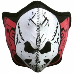Biker Mundschutz White Skull