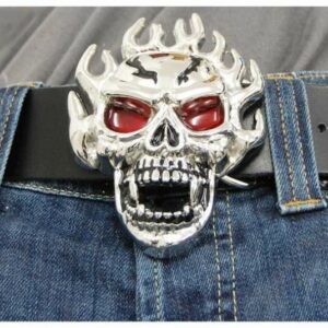 Gürtelschnalle - Burning Skull