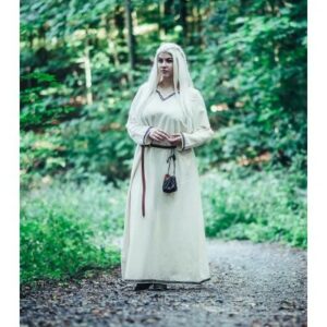 Winkingerkleid mit Handstickerei - natur