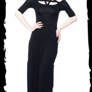 Langes Kleid mit Pentagram im Dekollete