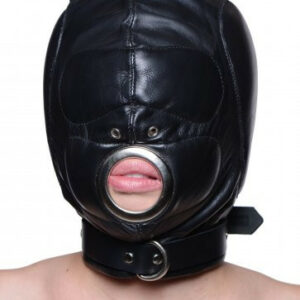 Gepolsterte Latex Maske mit Mundöffnung