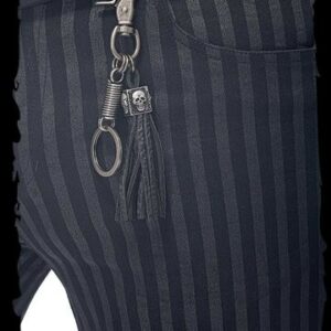 Schlüsselanhänger mit Fransen und Totenkopf