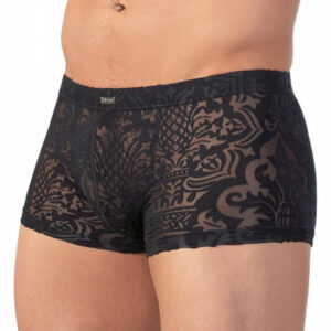 Schwarze Pants mit Ausbrenneroptik