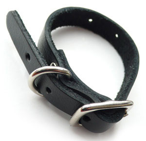 Leder Cockring mit Schnalle