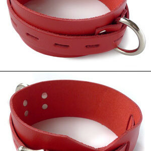 Rotes Deluxe Leder Halsband